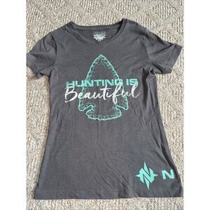 Women's NOMAD Hunting Logo‎ Tee Grey   Size Medium